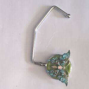 Elegant Green and Blue Purse Hook